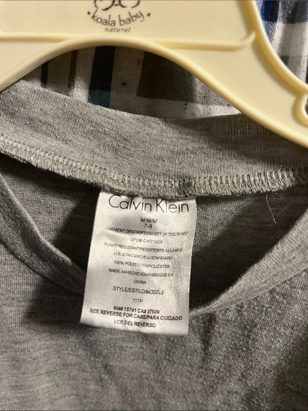 Boys Calvin Klein Gray Short-Sleeve & Shorts Pajama Set Size M (7/8)